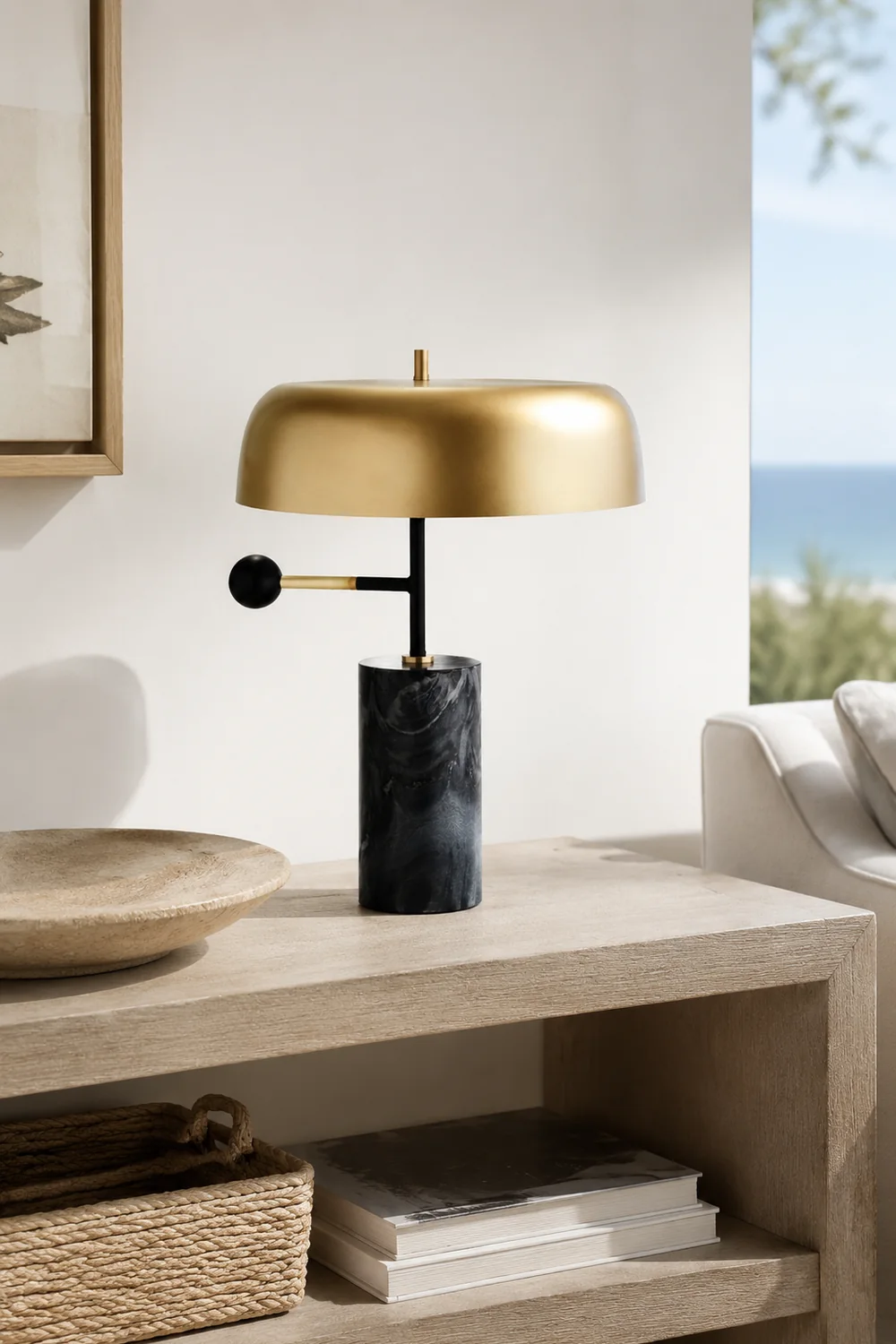 Modern Tall Black Table Lamp Design Beside Lamp - Lumpaz