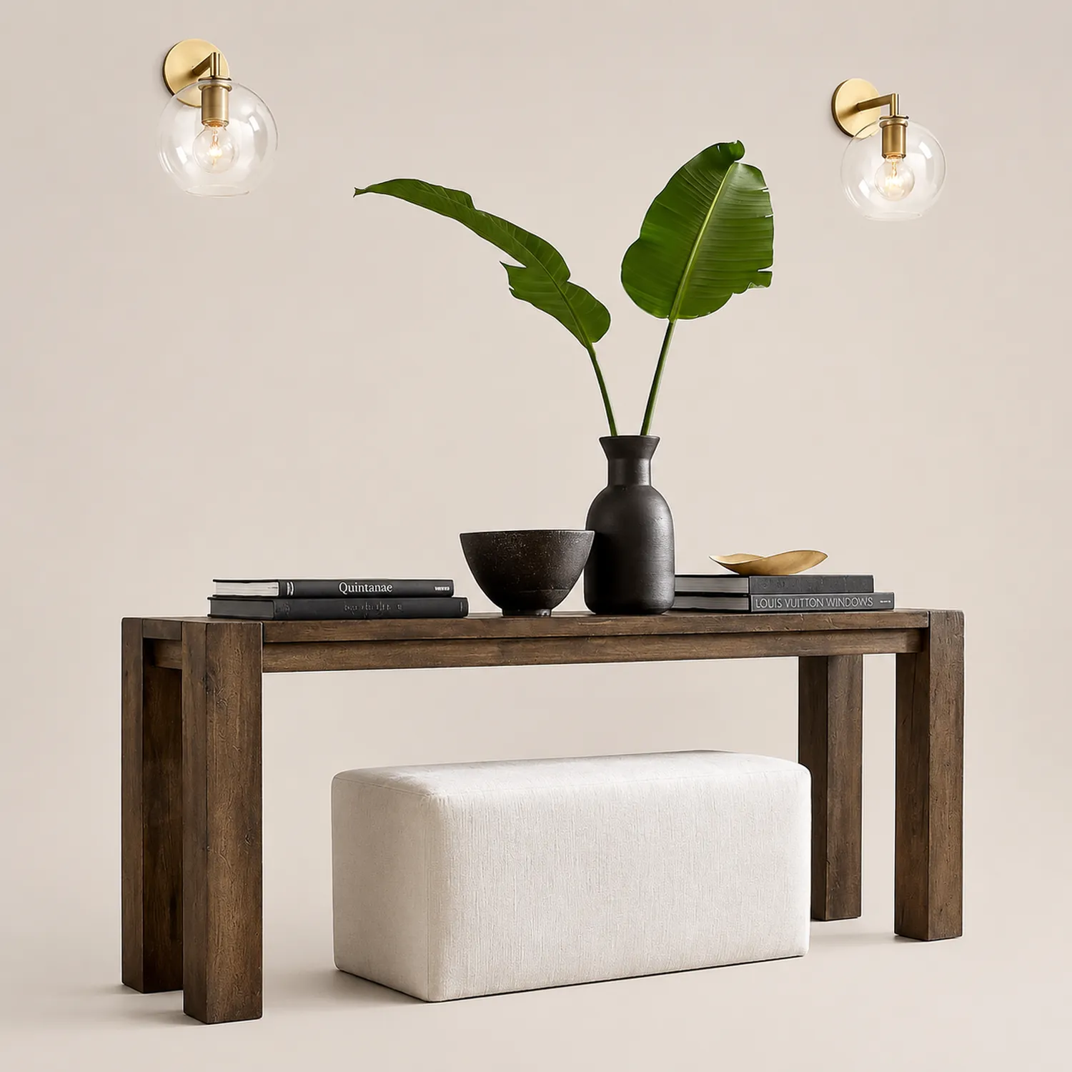 Armed Retro Brass Wall Sconce - Lumpaz