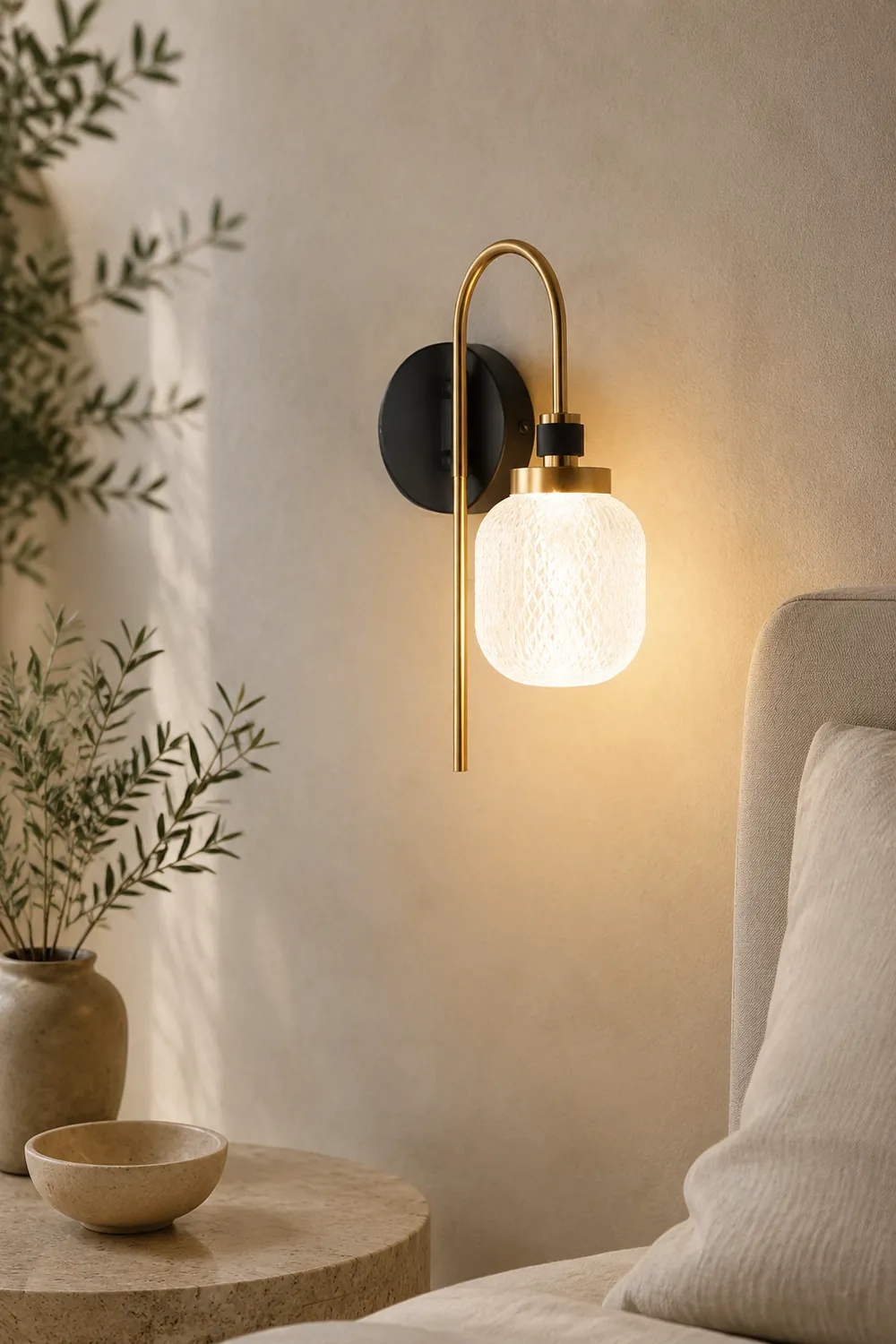 Moderne LED Wandleuchte aus Metall für Schlafzimmer - Lumpaz