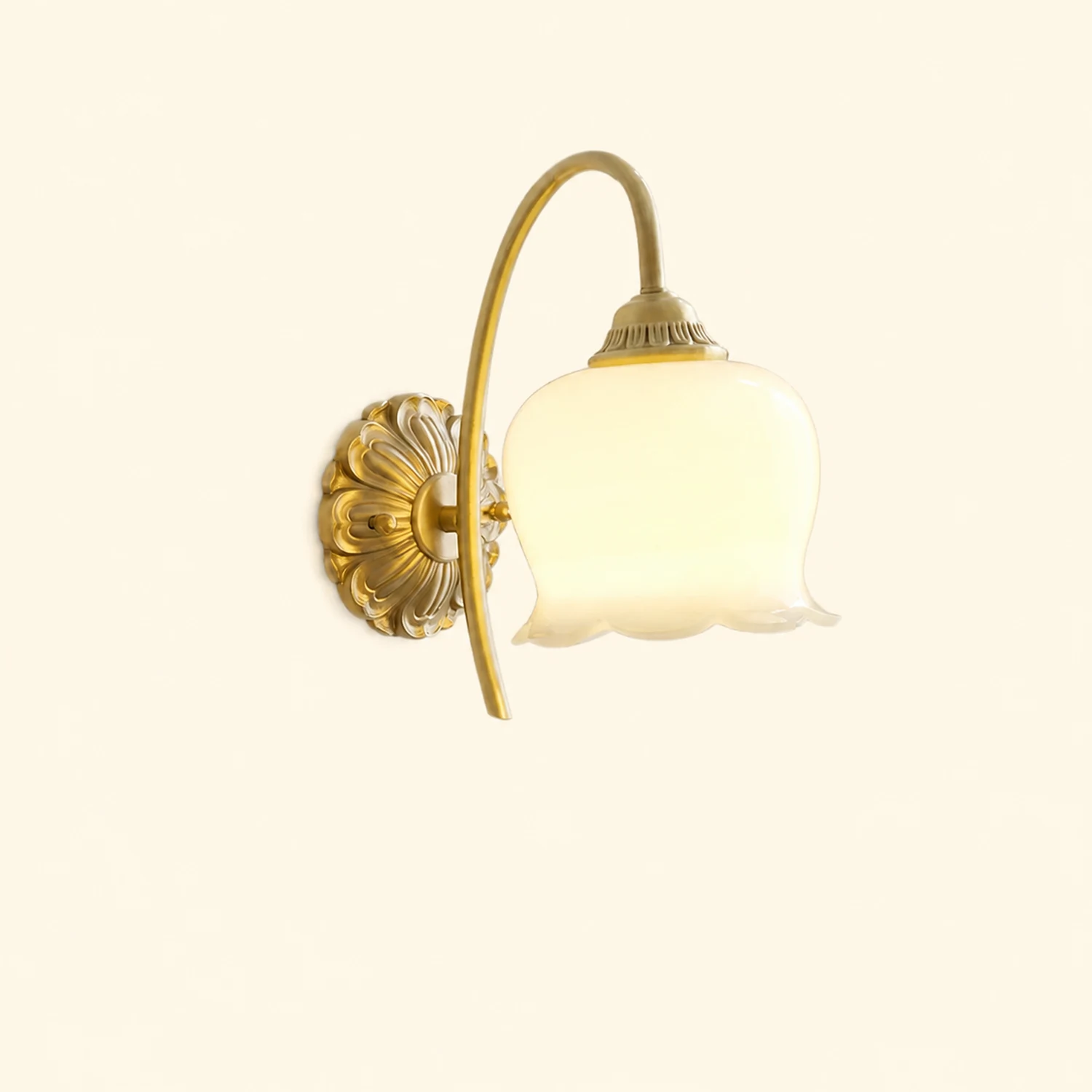 Creamy Copper Glass Wall Sconce - Lumpaz