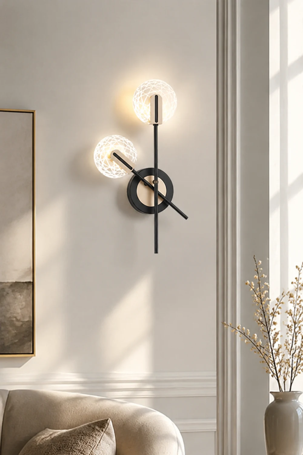 Moderne Drehbare LED Wandleuchte für Schlafzimmer/Wohnzimmer - Lumpaz