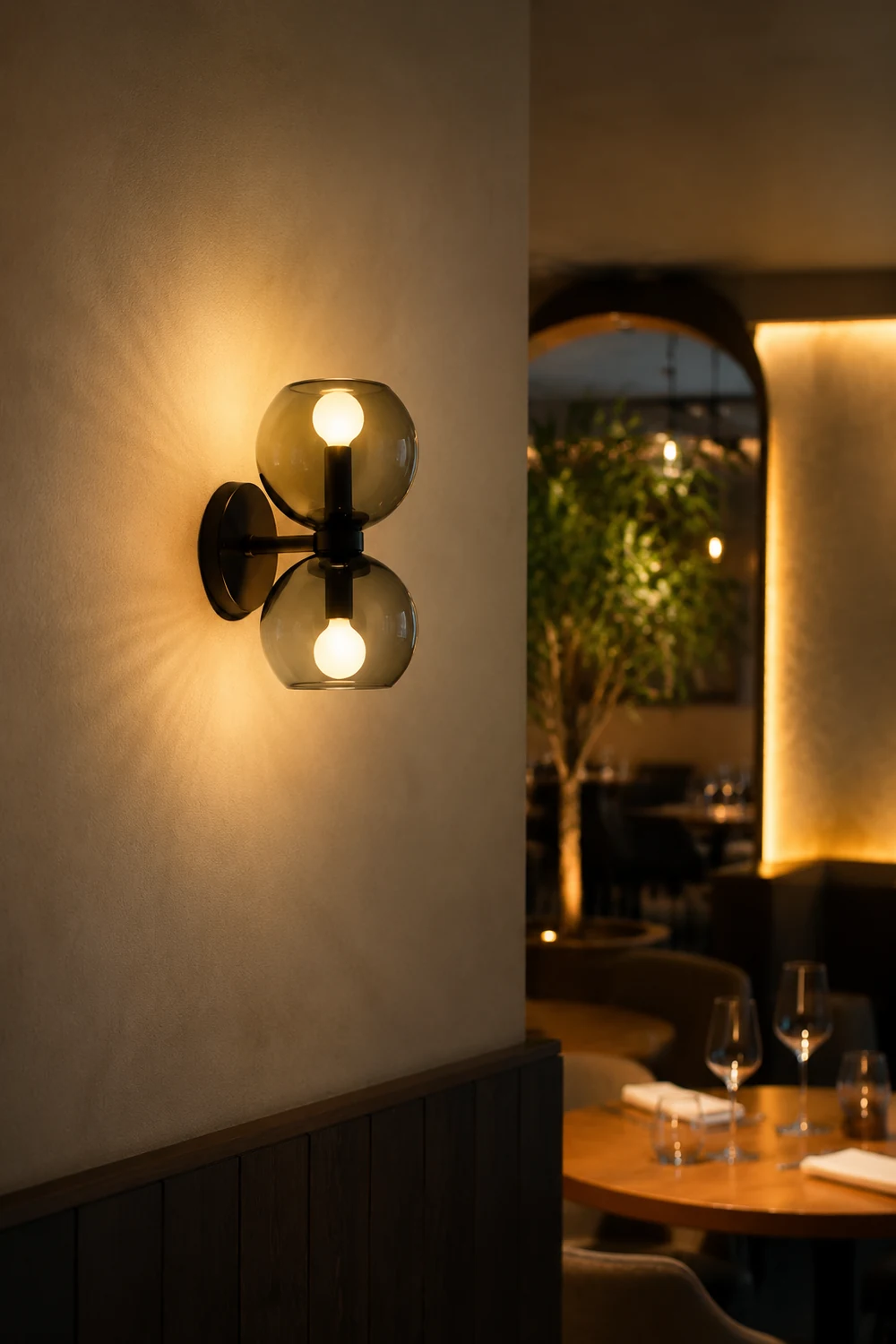 Creative Modern 2 Heads Glass Wall Lamp - Lumpaz