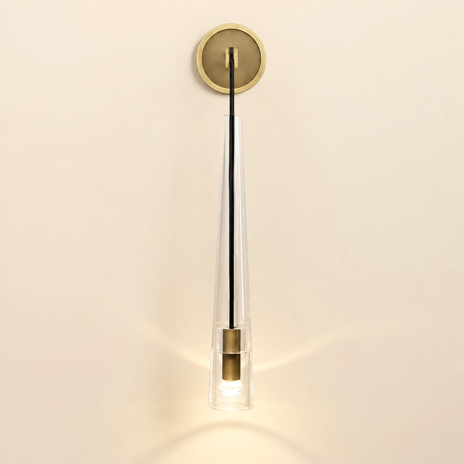 Modern Black Golden Hanging Suspended Wall Light - Lumpaz