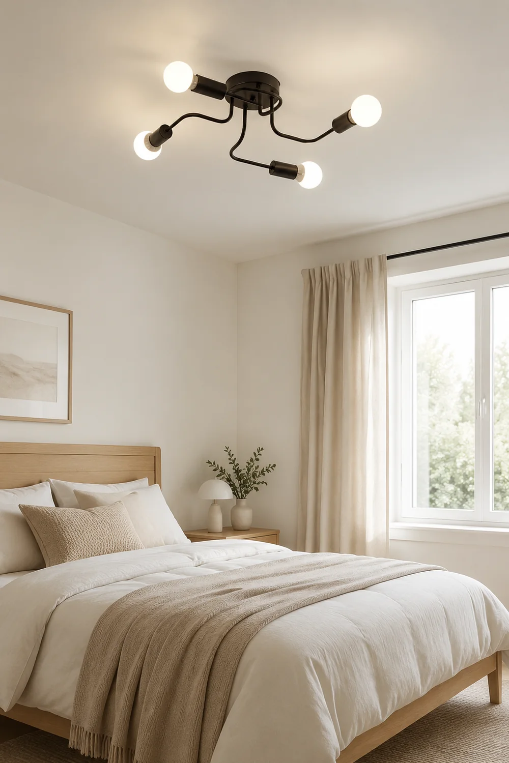 Moderne Deckenleuchte aus Eisen für Schlafzimmer, Wohnzimmer - Lumpaz