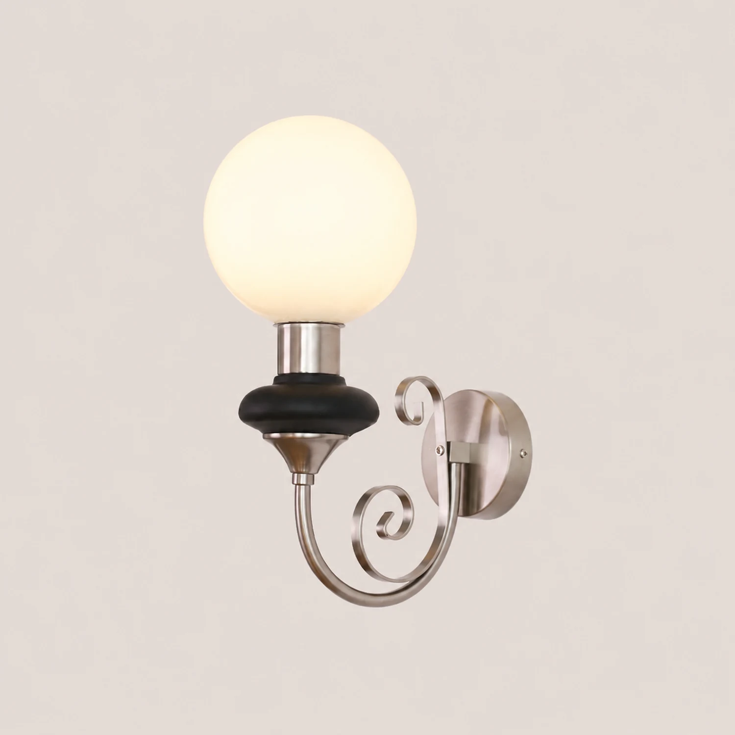 French Retro Glass 1-Light Wall Sconce - Lumpaz