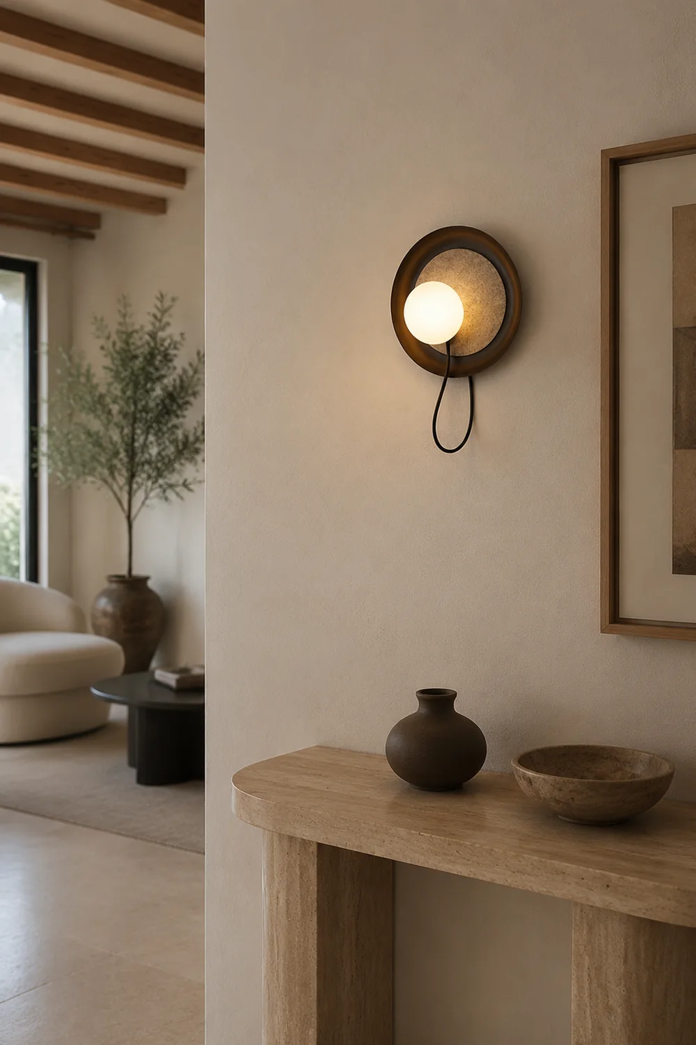 Modern Round Adjustable Wall Scones - Lumpaz
