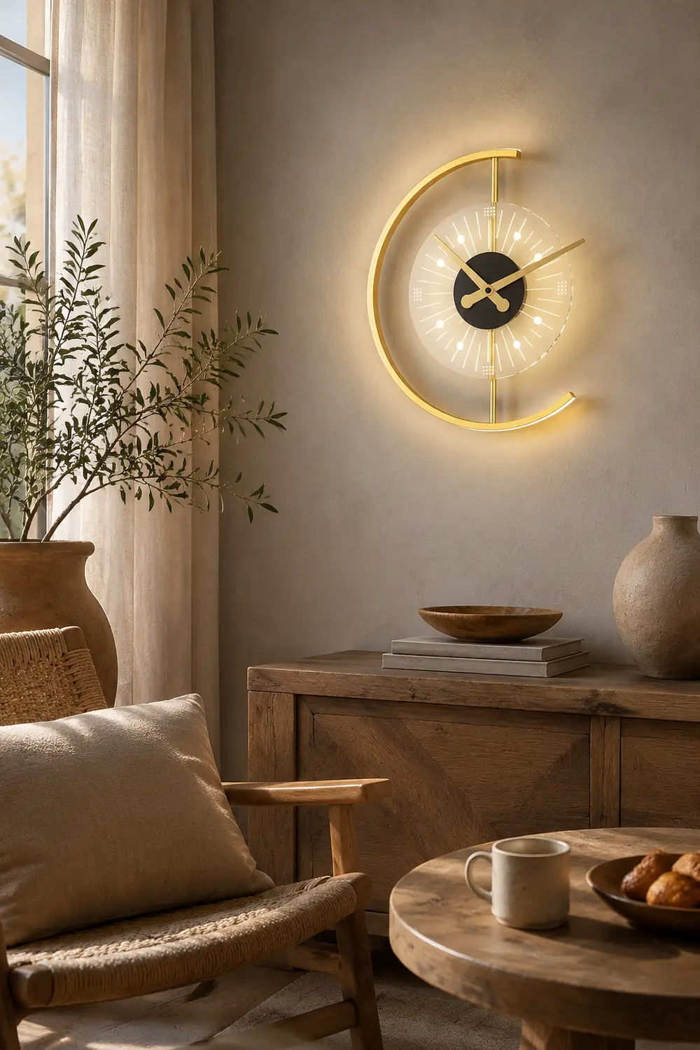 Nilsen Kreatives Uhrendesign Moderne Wandleuchte Wandleuchte für Schlafzimmer - Lumpaz