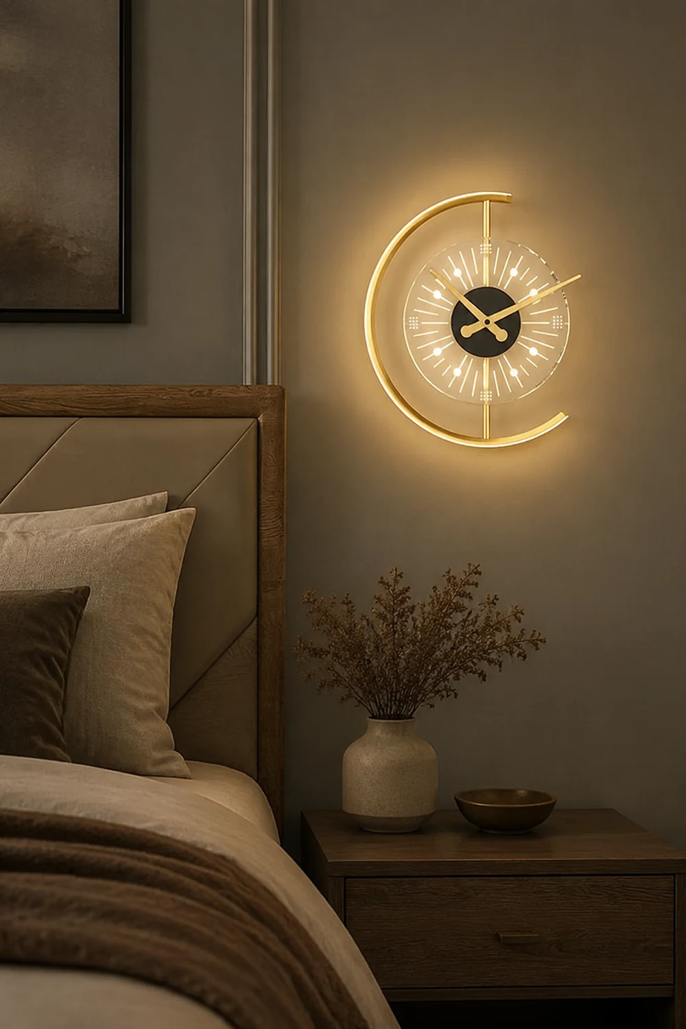 Nilsen Kreatives Uhrendesign Moderne Wandleuchte Wandleuchte für Schlafzimmer - Lumpaz