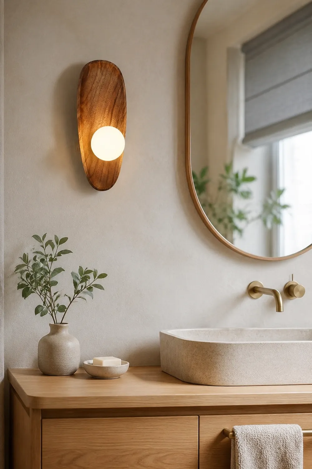 Minimalist Solid Wood Wall Sconce - Lumpaz