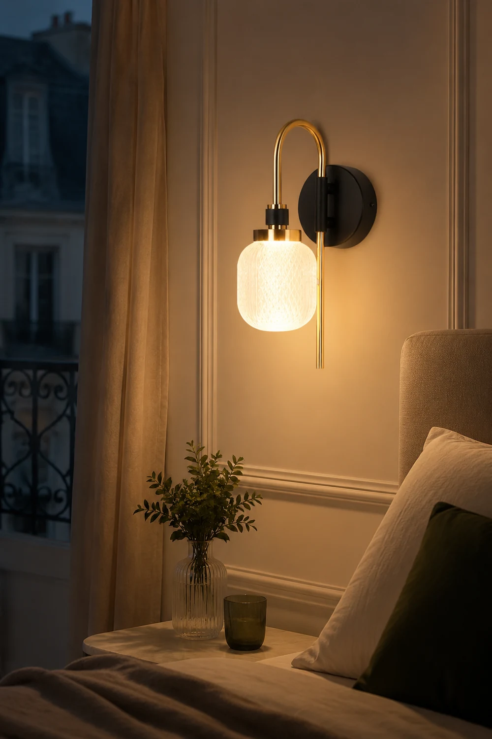 Moderne LED Wandleuchte aus Metall für Schlafzimmer - Lumpaz