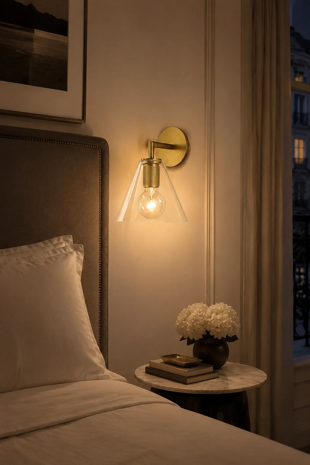 Armed Retro Brass Wall Sconce - Lumpaz