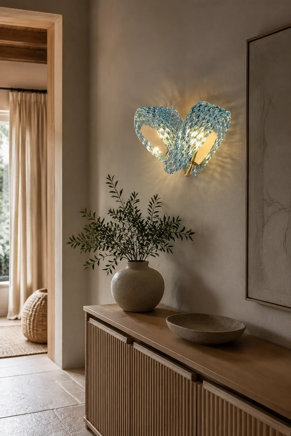 Retro Luxury Glass Blue Wall Lamp - Lumpaz