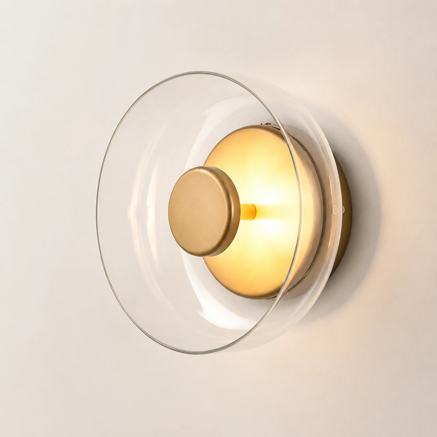 Glass Bowl Bedroom Bedside Wall Light - Lumpaz