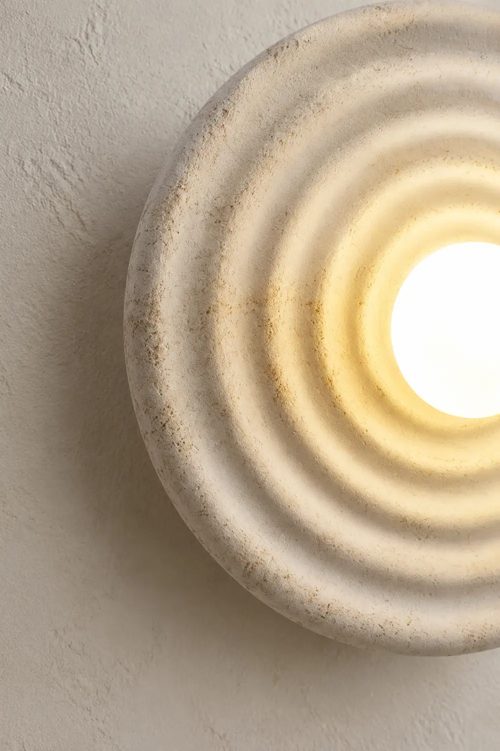Wabi-sabi Round Circle Indoor Wall Lamp - Lumpaz