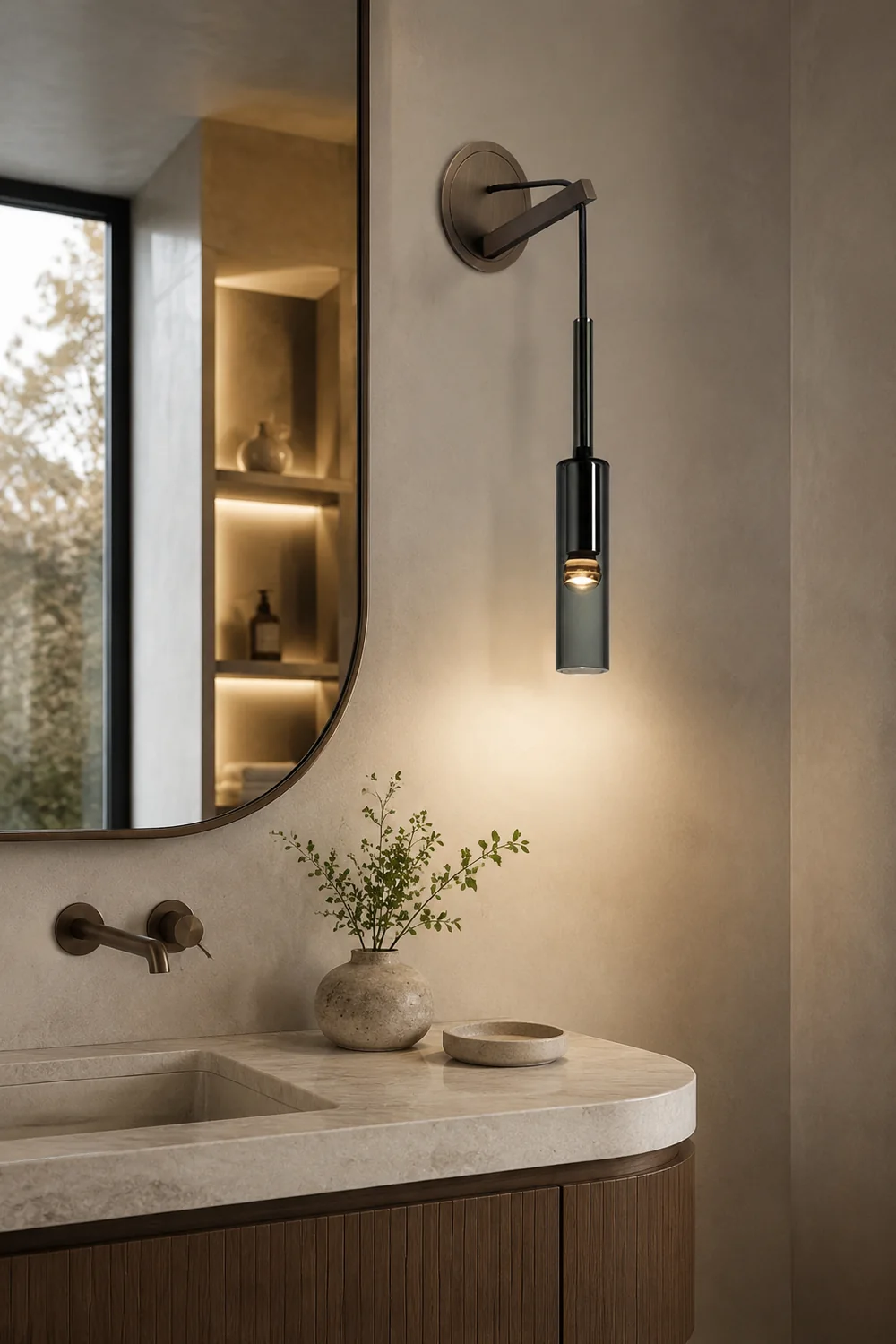 Nordic Creative Wine Bottle Wall Lamp For Living Room - Lumpaz