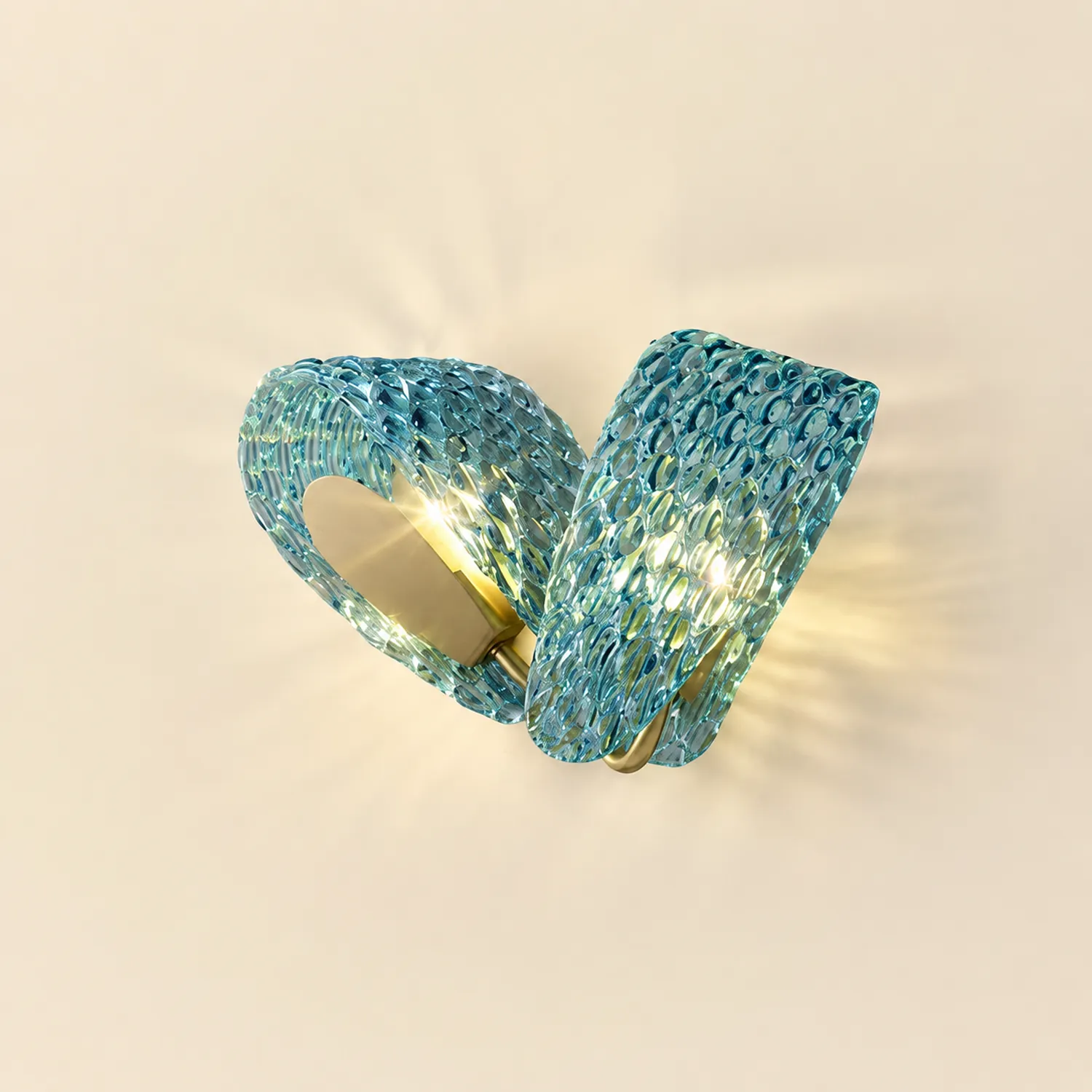 Retro Luxury Glass Blue Wall Lamp - Lumpaz