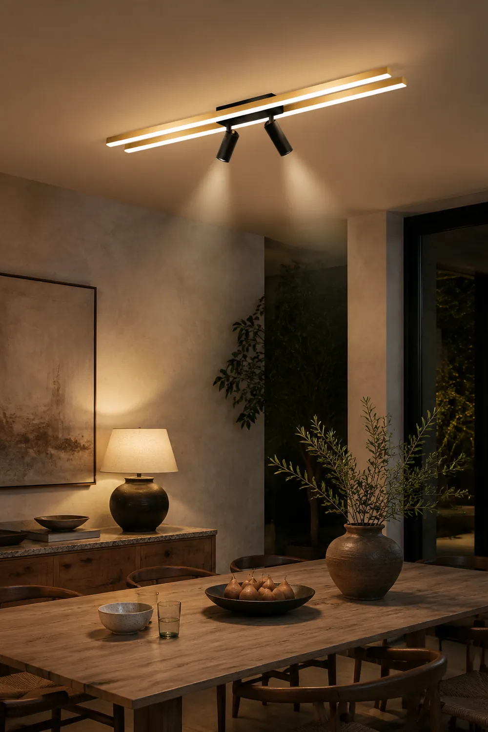 Haney Moderne LED Deckenleuchte mit Strahler für Korridor, Wohnzimmer - Lumpaz