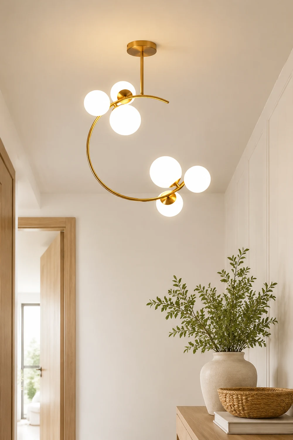 Glaskugel Deckenleuchte Goldene Lampen - Lumpaz