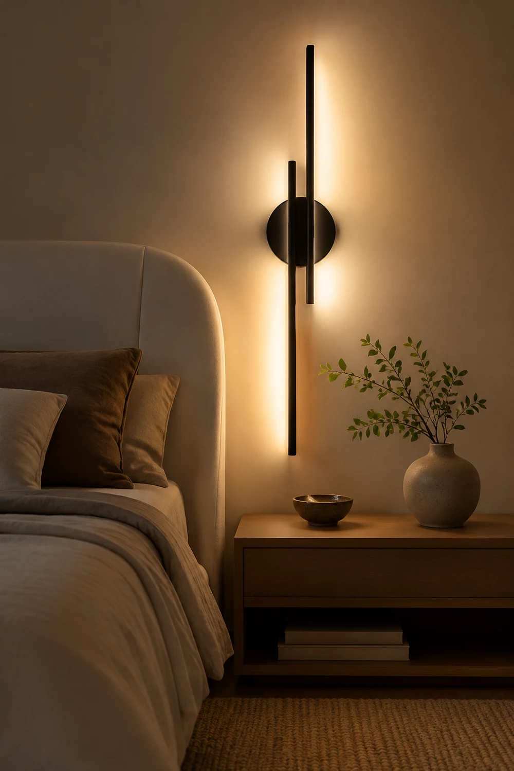 Moderne Minimalistische LED Eisen Wandleuchte für Schlafzimmer - Lumpaz