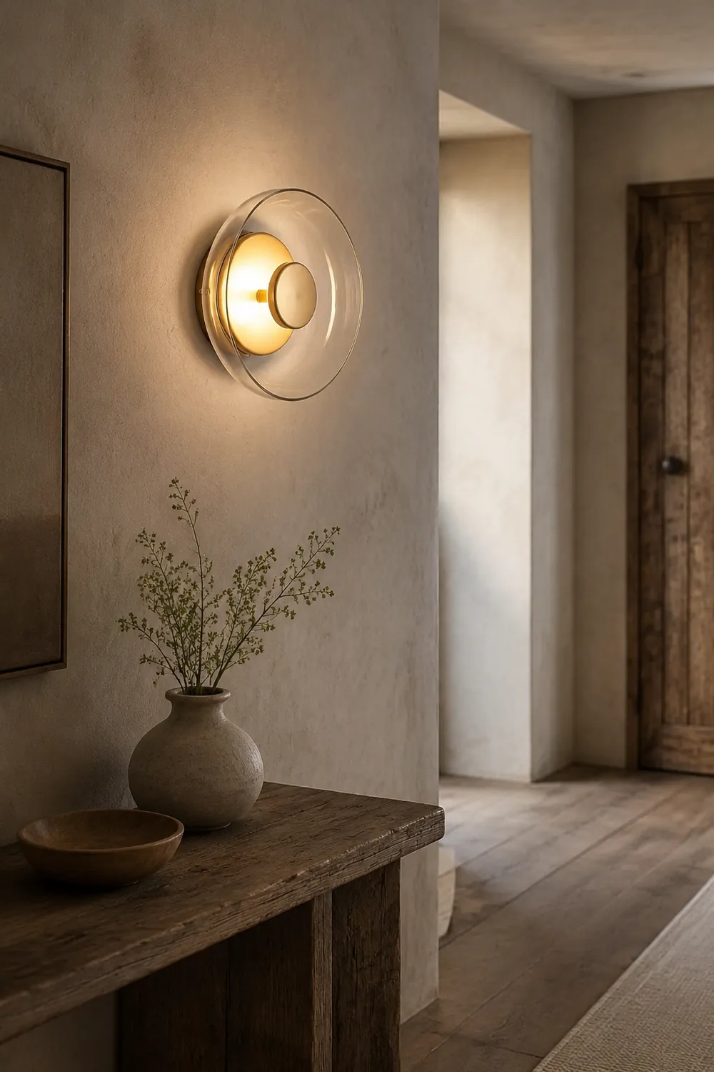 Glass Bowl Bedroom Bedside Wall Light - Lumpaz