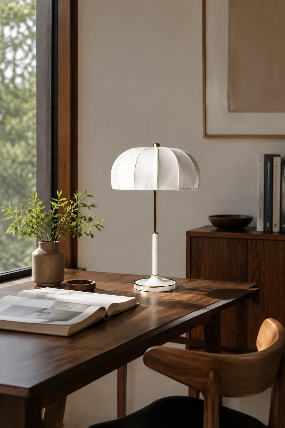 Fabric Table Lamp Decor E27 Bedside Table Light - Lumpaz