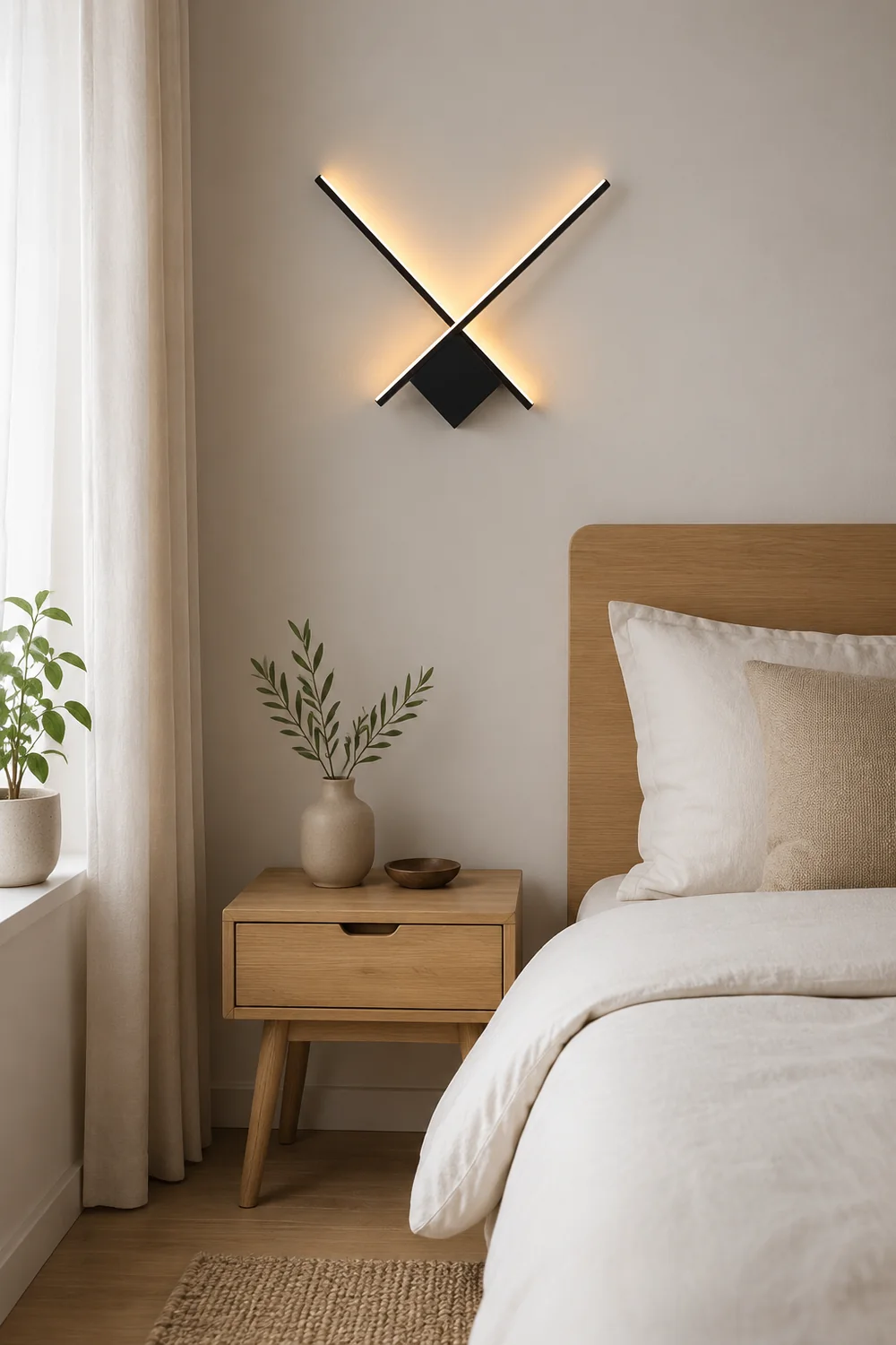 Kreative moderne Eisen-LED-Wandleuchte Wandleuchte für Schlafzimmer, Wohnzimmer - Lumpaz