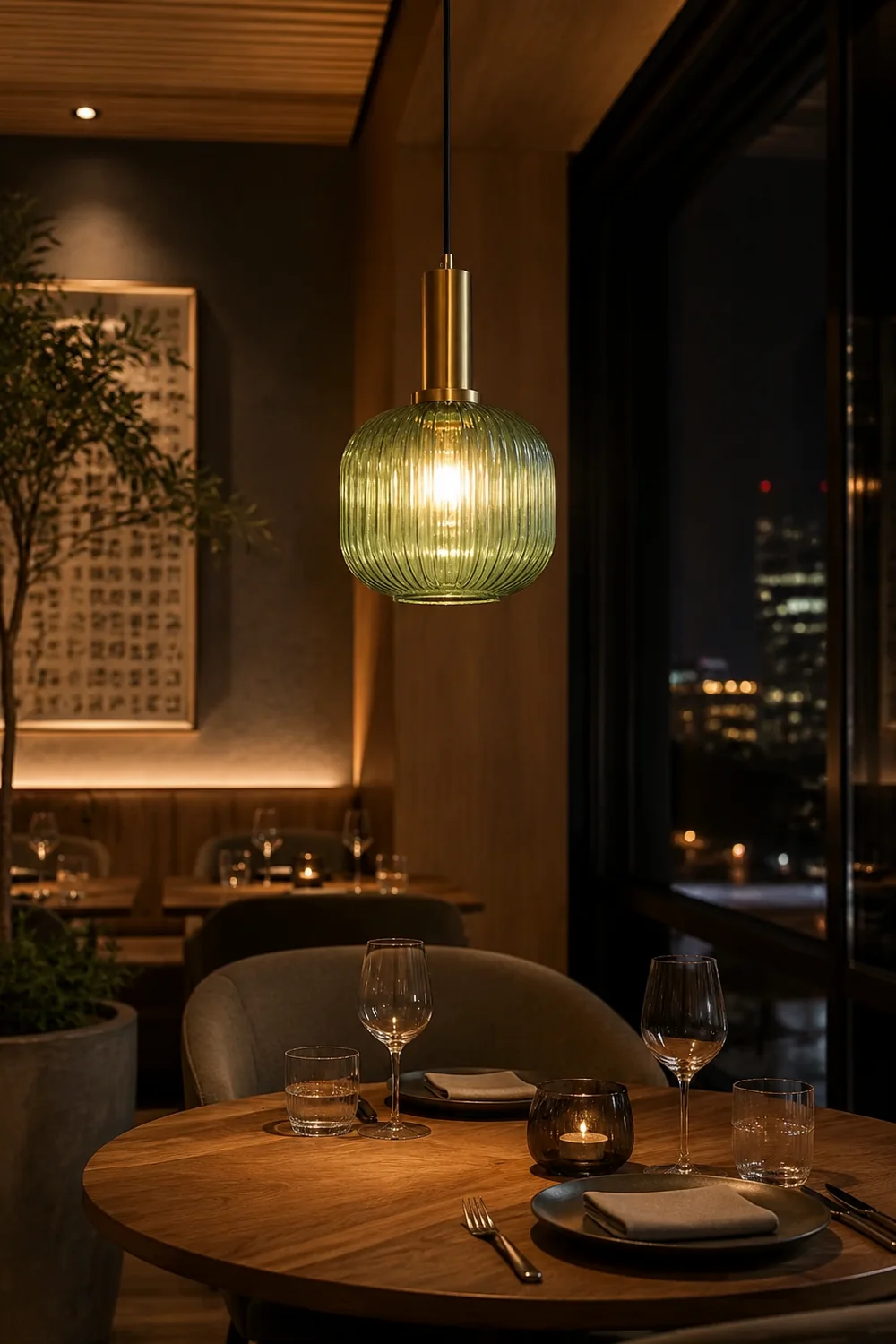Hailie Pendelleuchte aus Glas für Wohnzimmer, Esszimmer - Lumpaz