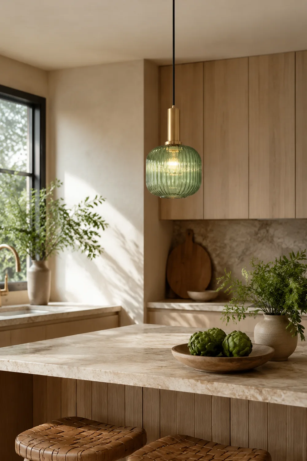 Hailie Pendelleuchte aus Glas für Wohnzimmer, Esszimmer - Lumpaz