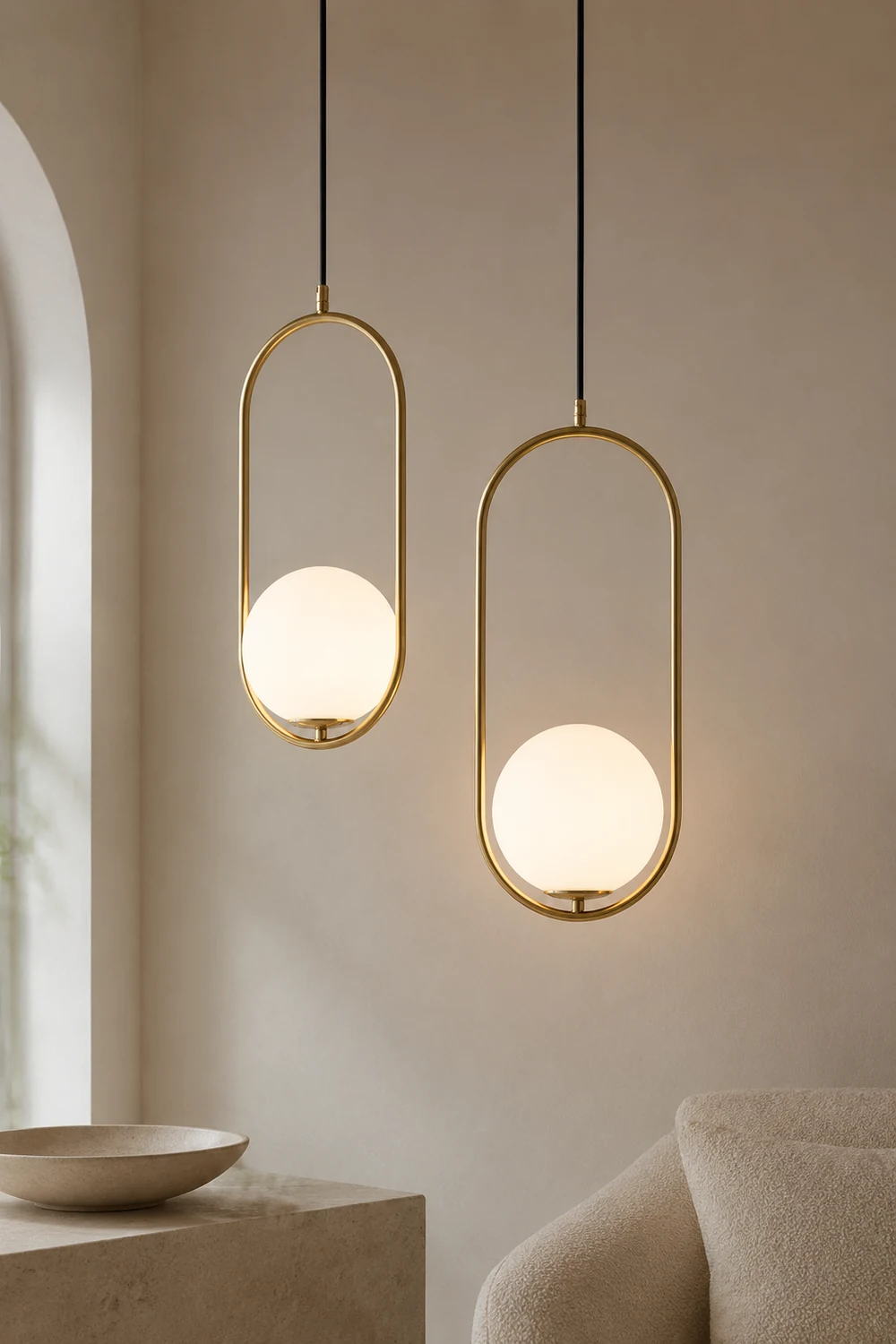Valentina Nordische Kugel-Design Pendelleuchte aus Glas - Lumpaz