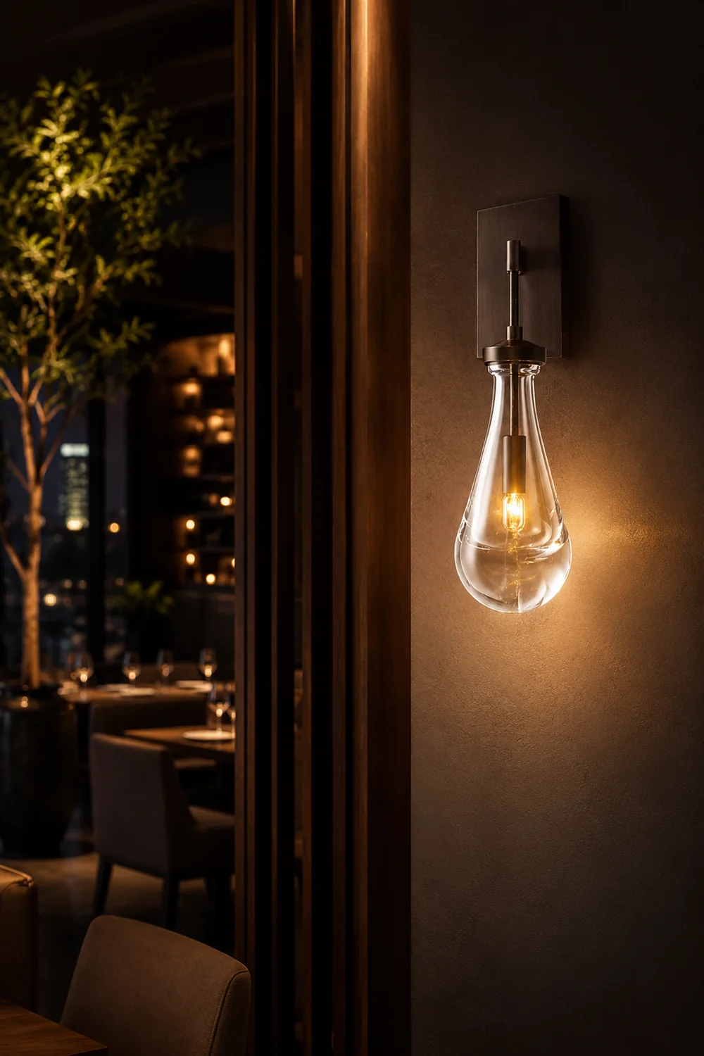 Art Creative Short Raindrop Wall Light For Dining Room - Lumpaz