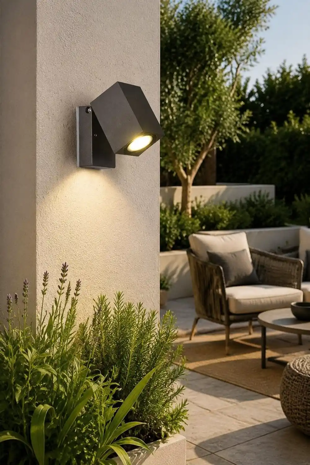 Wasserdichter Außenstrahler mit warmer LED-Wandleuchte Wandleuchte - Lumpaz
