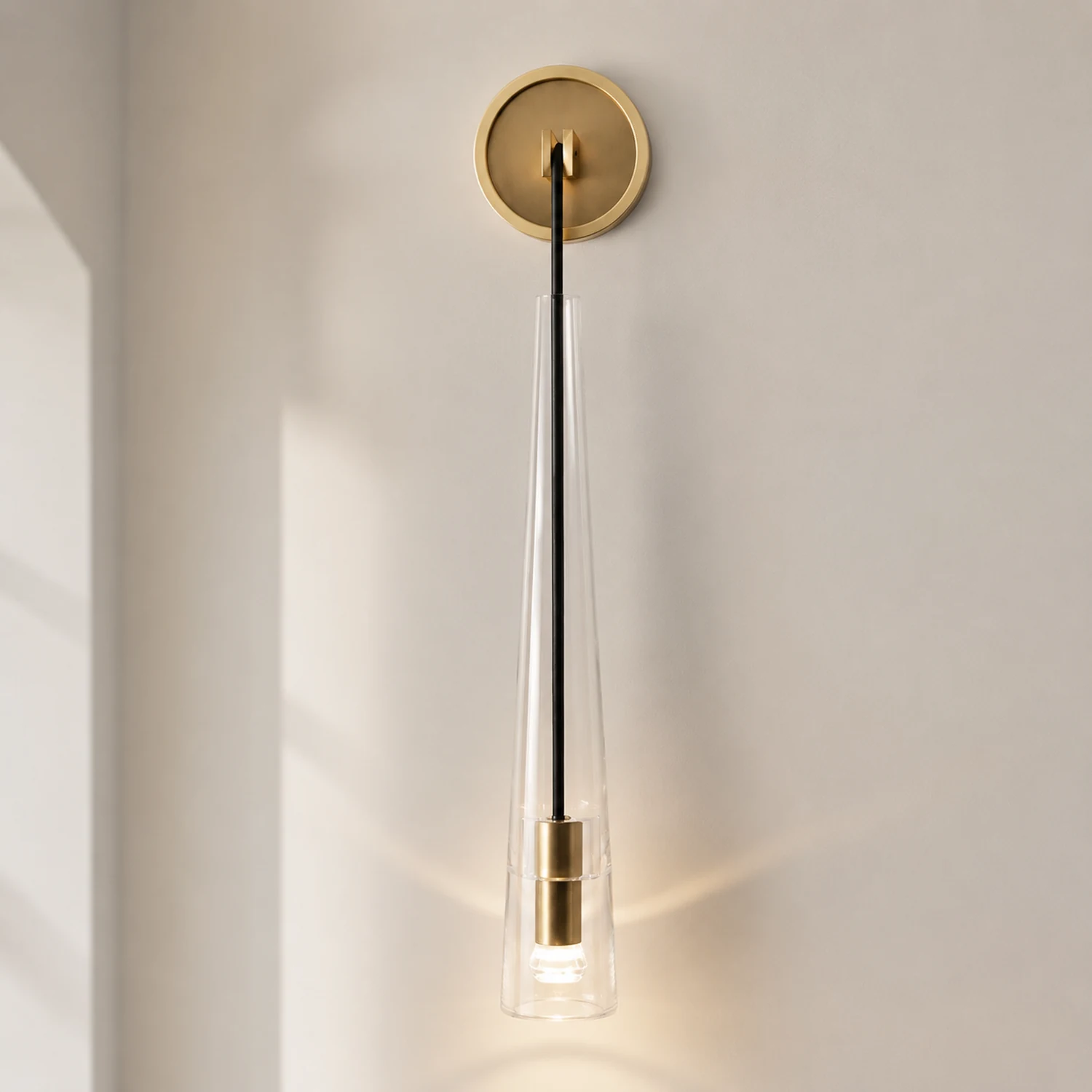 Modern Black Golden Hanging Suspended Wall Light - Lumpaz