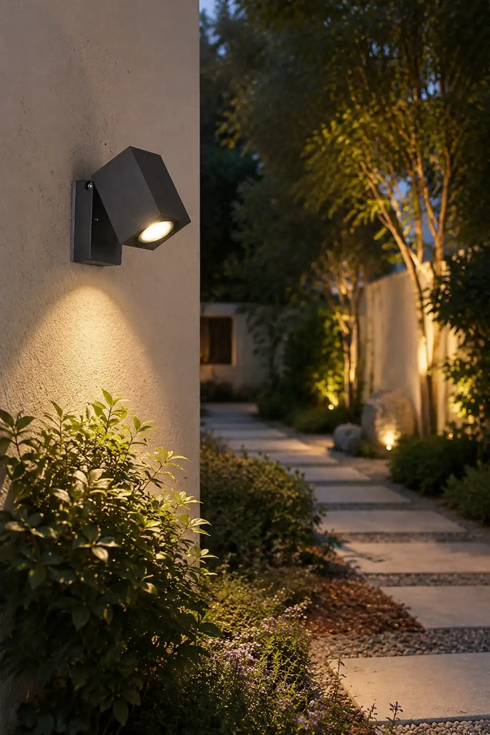 Wasserdichter Außenstrahler mit warmer LED-Wandleuchte Wandleuchte - Lumpaz