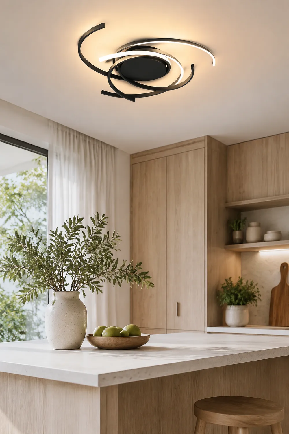 Lacey Moderne LED Deckenleuchte Dimmbar mit Fernbedienung - Lumpaz