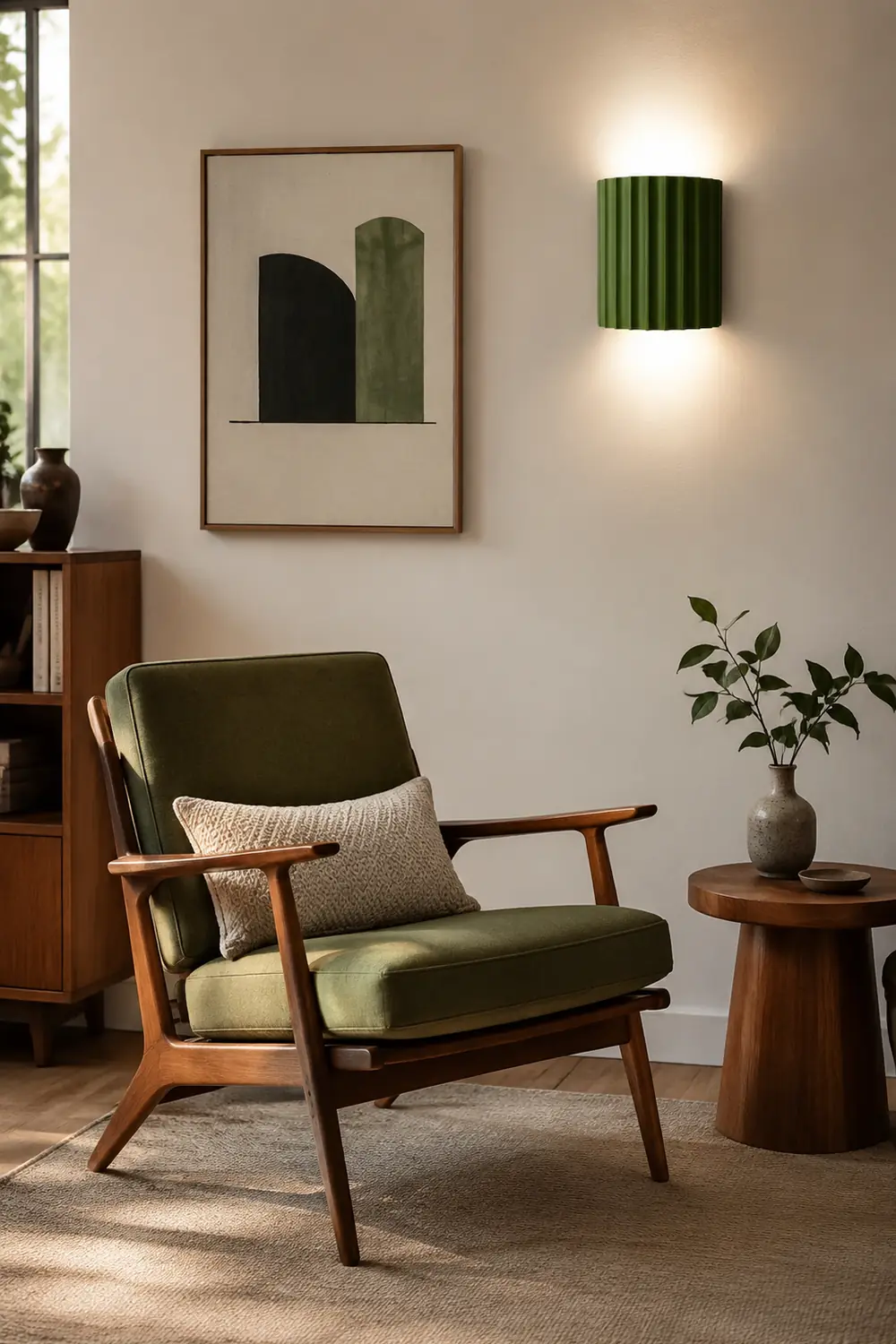 Modern Half-Circle Resin Wall Sconce For Living Room - Lumpaz