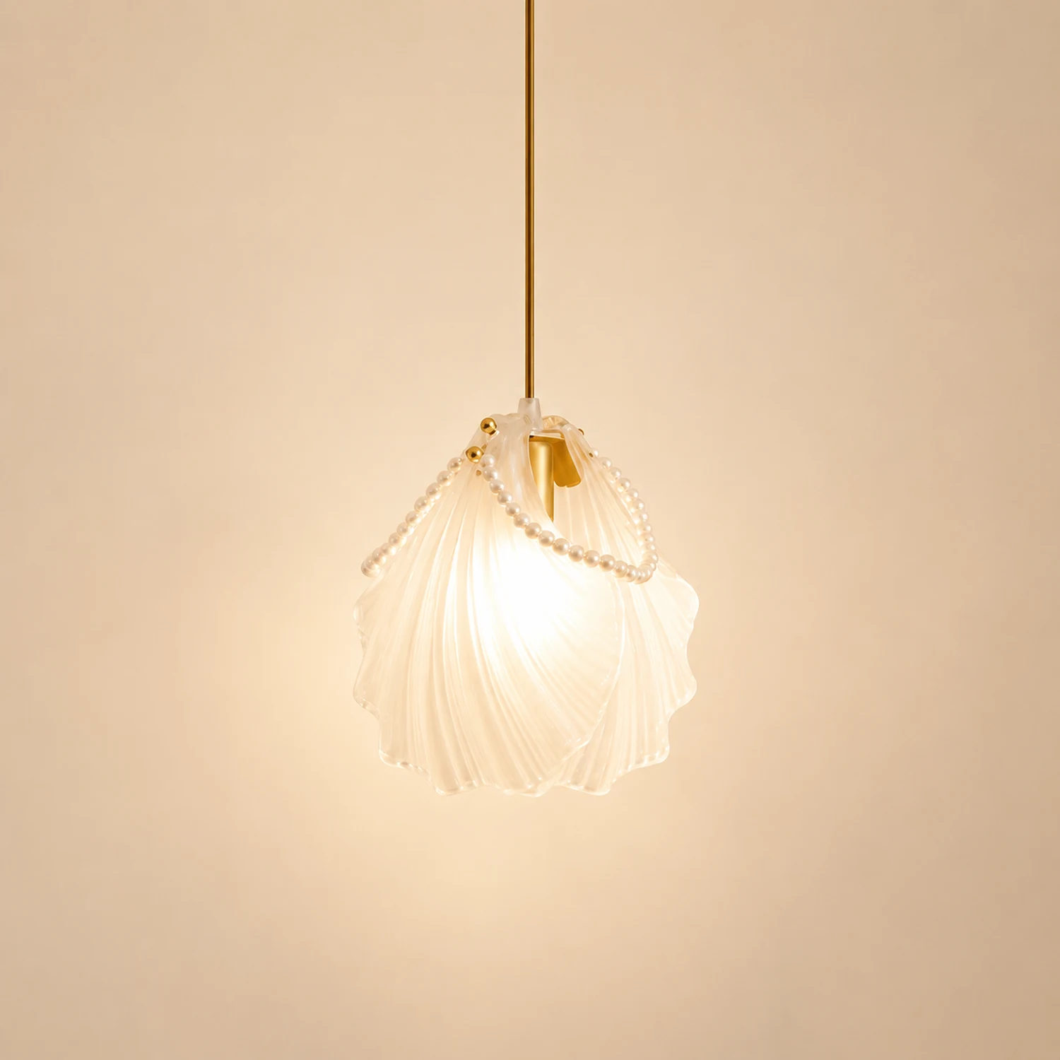 Moderne Luxuriöse Pendelleuchte mit Perlenmuschel für Schlafzimmer - Lumpaz