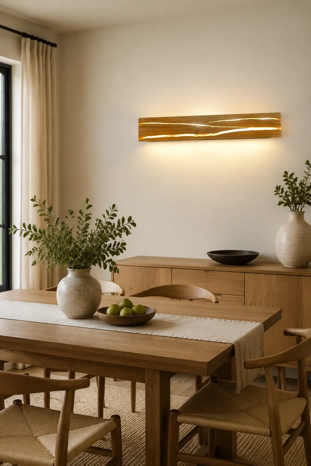 LED Drehbare Log Crack Wandleuchte aus Holz für Schlafzimmer - Lumpaz