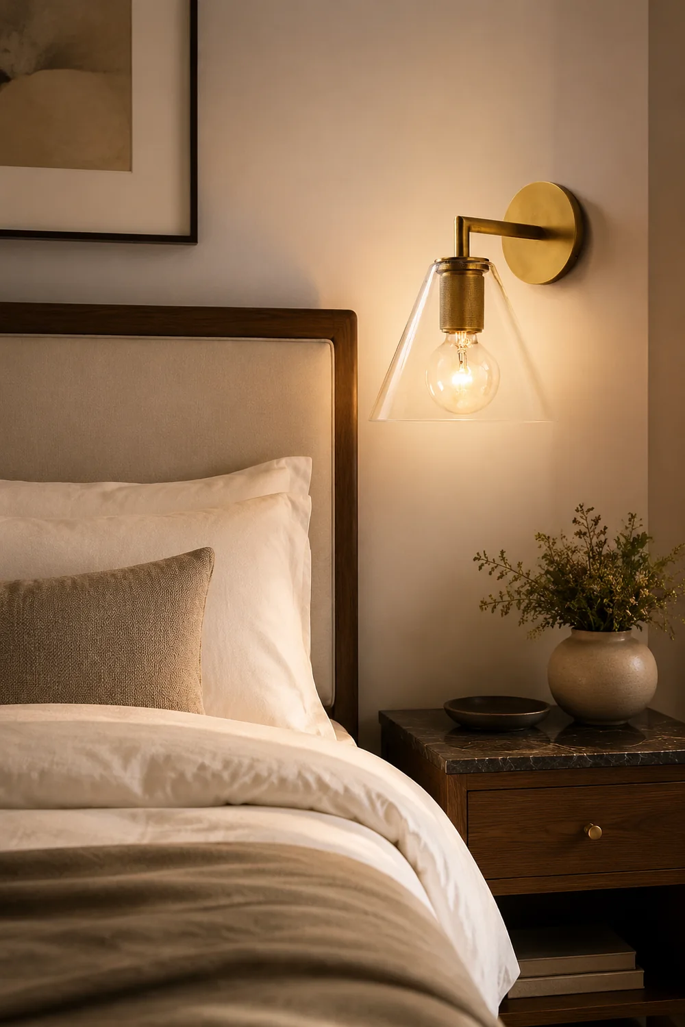 Armed Retro Brass Wall Sconce - Lumpaz