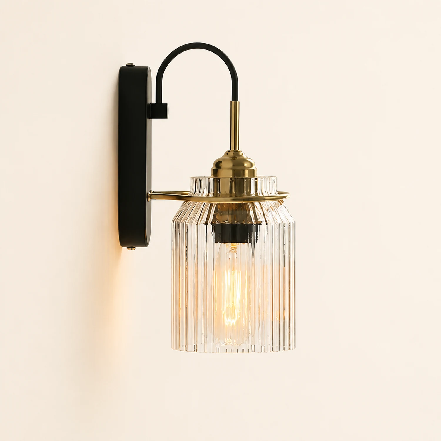 Industria Glass Shade Funnel Wall Lamps - Lumpaz