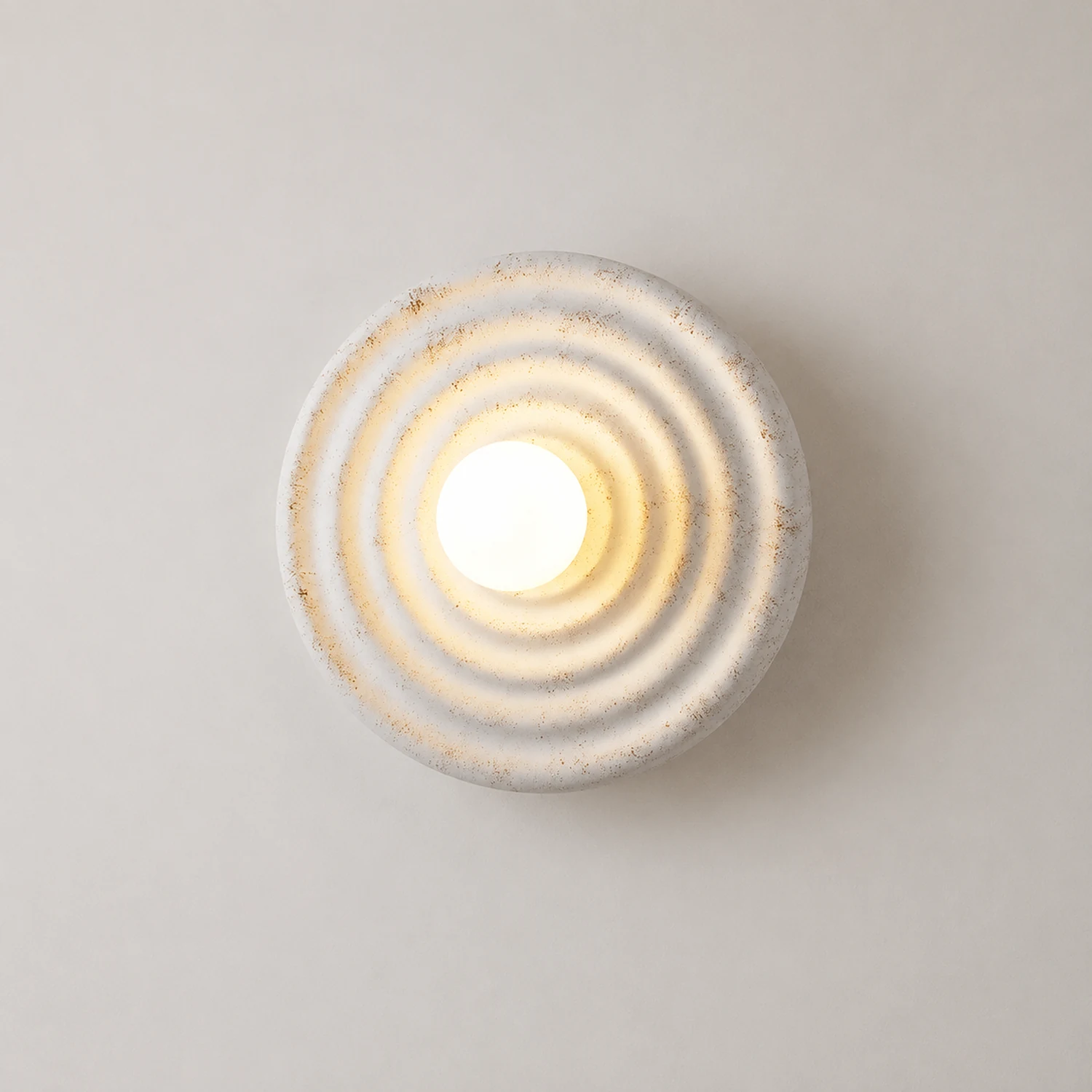 Wabi-sabi Round Circle Indoor Wall Lamp - Lumpaz