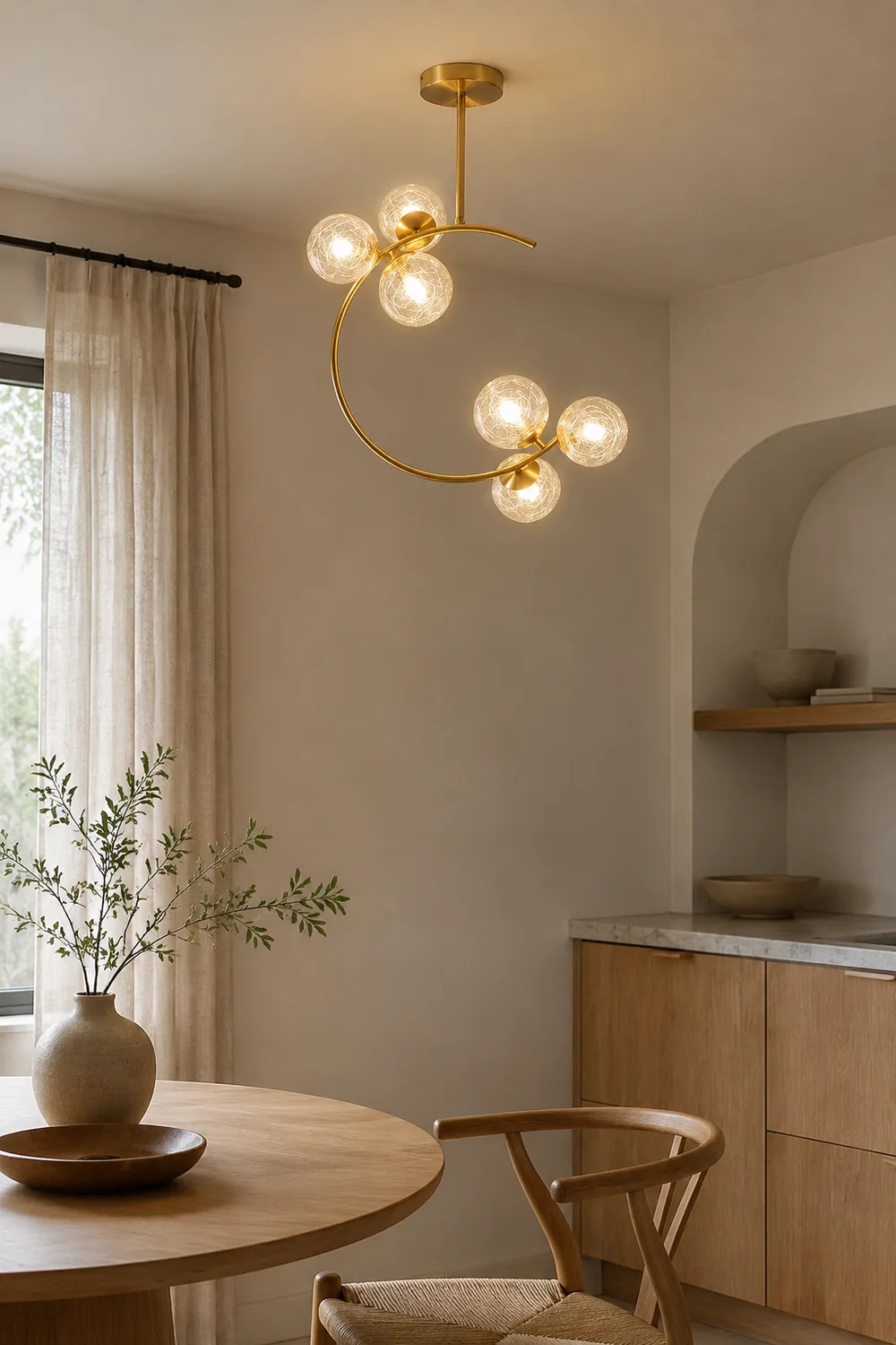 Glaskugel Deckenleuchte Goldene Lampen - Lumpaz