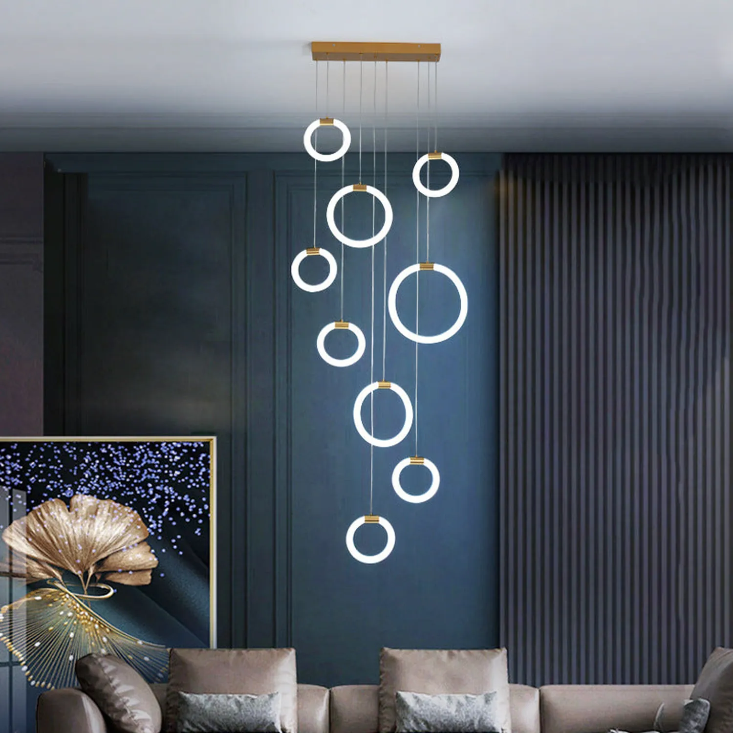 Moderne Kreative Kreis Pendelleuchte für Wohnzimmer, Esszimmer - Lumpaz