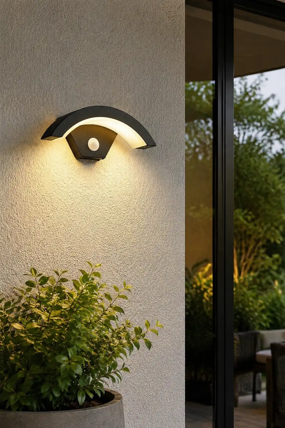 Wasserdichte Sensor-Wandleuchte mit warmweißer LED - Lumpaz