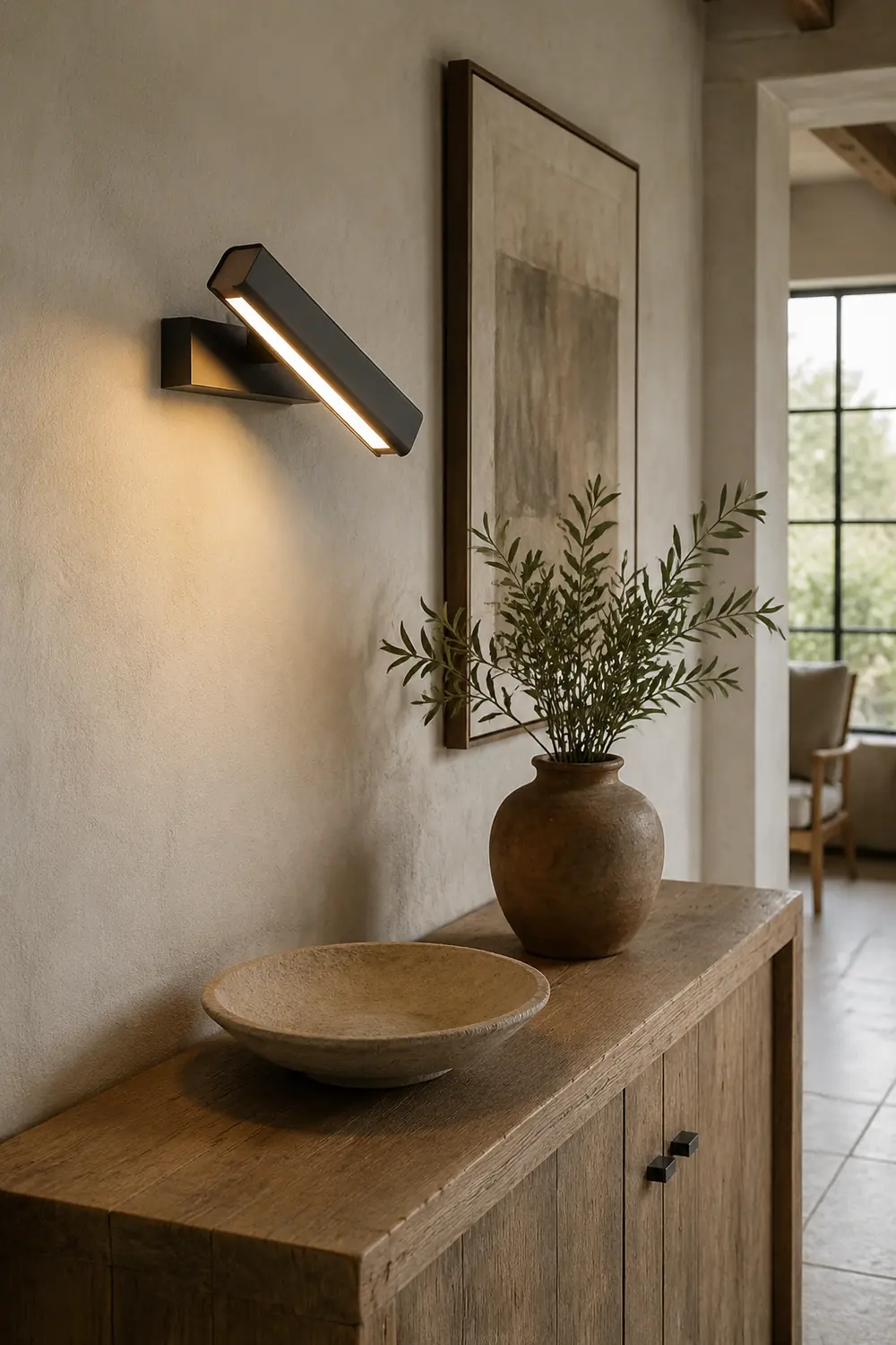 Minimalistische LED Wandleuchte aus Aluminium Drehbar für Schlafzimmer - Lumpaz