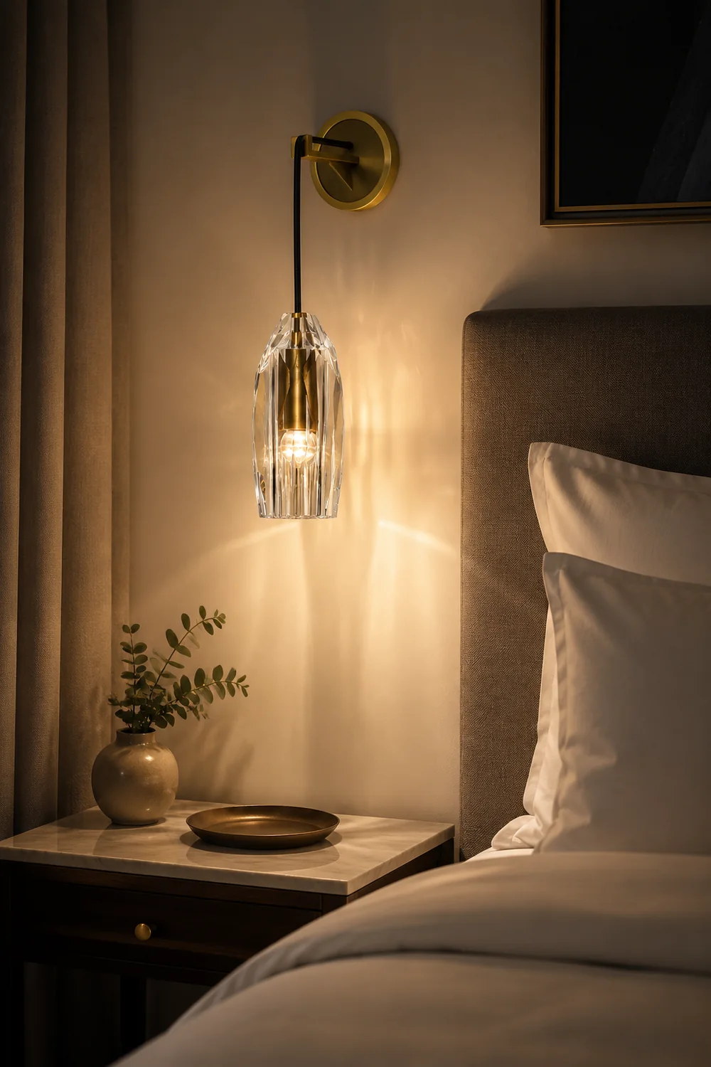 Modern Faceted Crystal Wall Lights - Lumpaz