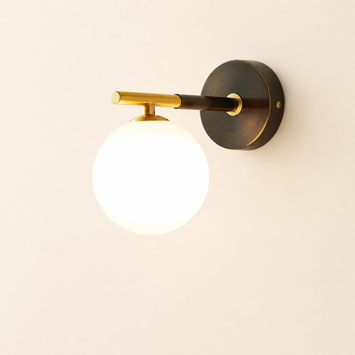 Luxury Copper Ball 1-Light Wall Sconce - Lumpaz