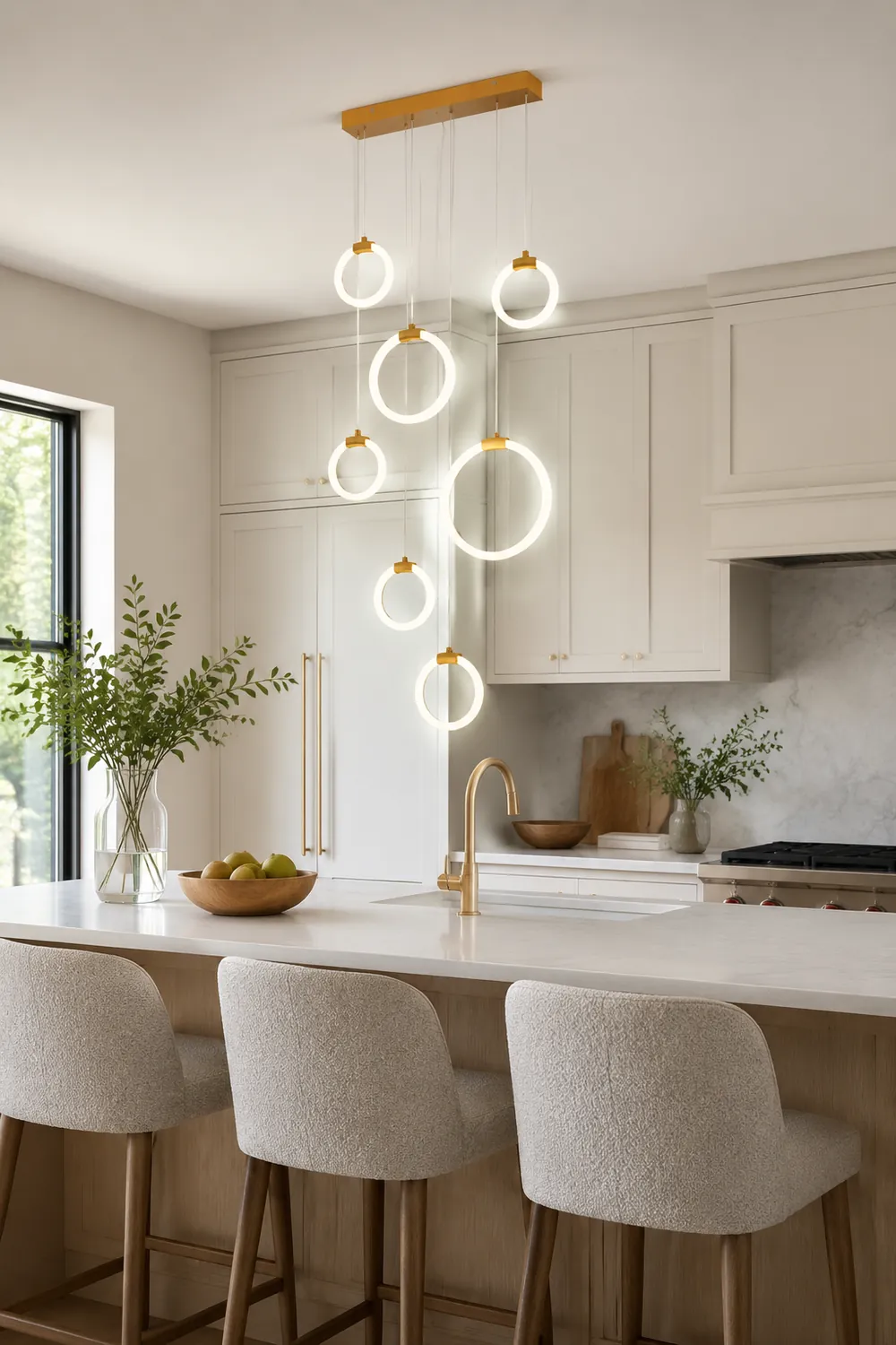 Moderne Kreative Kreis Pendelleuchte für Wohnzimmer, Esszimmer - Lumpaz