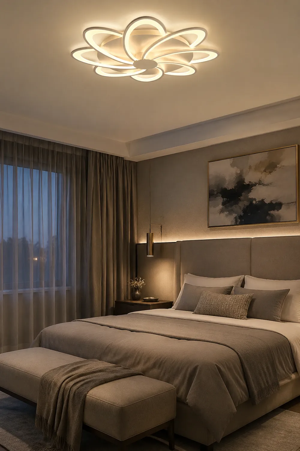 Moderne Blumenförmige Deckenleuchte für Wohnzimmer, Schlafzimmer - Lumpaz