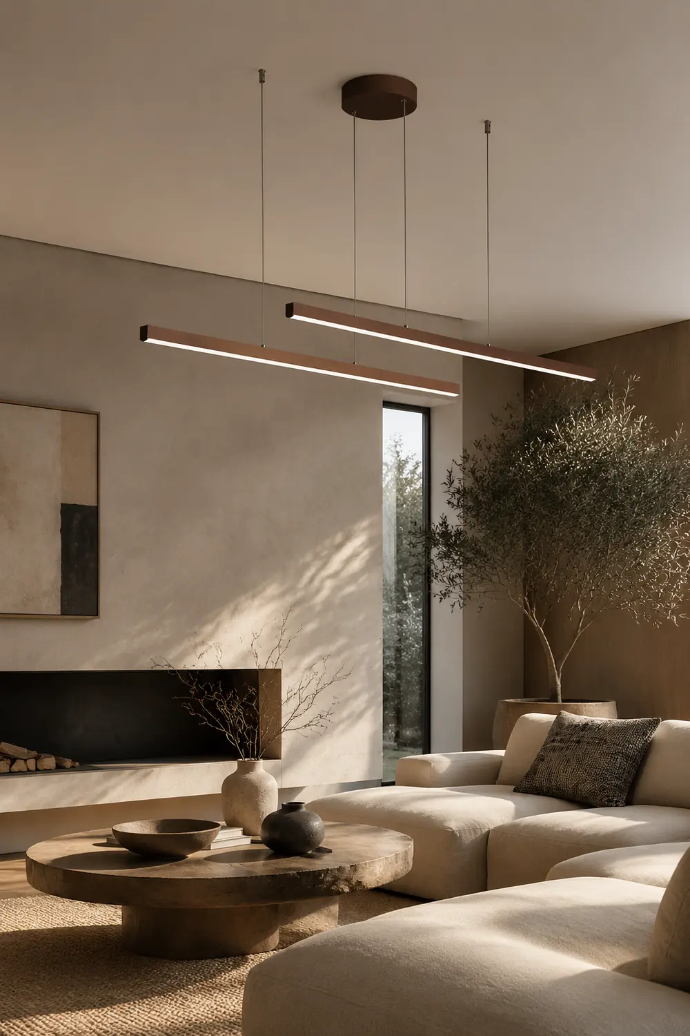 Edge Minimalistische Streifen LED Pendelleuchte für Esszimmer - Lumpaz