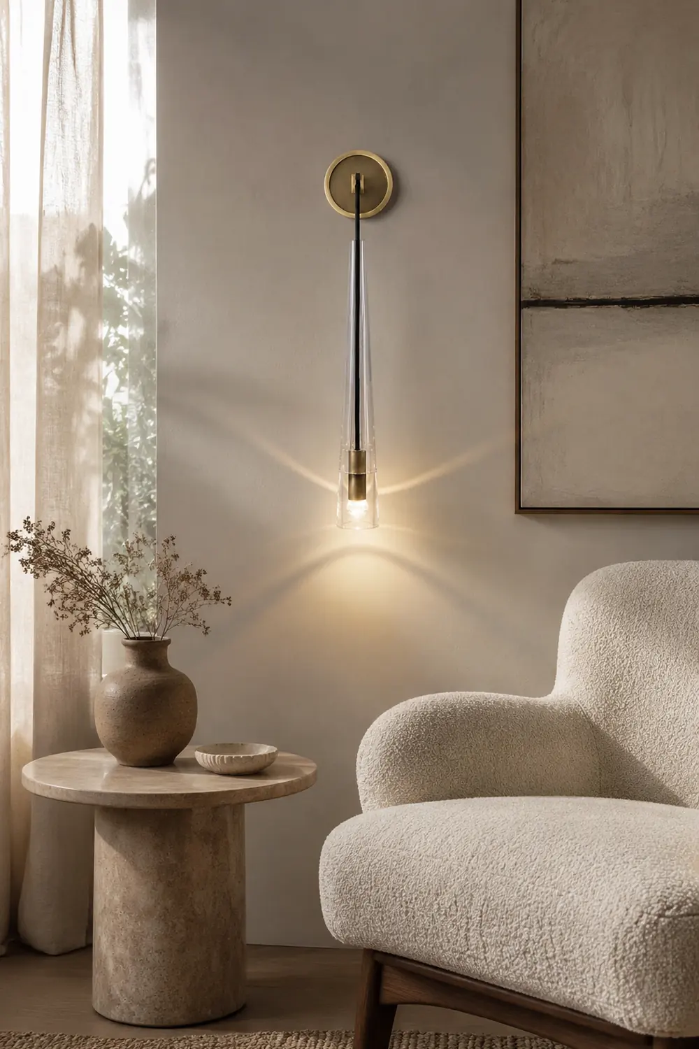 Modern Black Golden Hanging Suspended Wall Light - Lumpaz